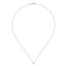 14K Yellow Gold Bezel Set Diamond Pendant Necklace - 0.05 ct