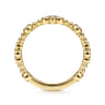 14K Yellow Gold Bezel Set Diamond Quatrefoil Station Ring - 0.22 ct