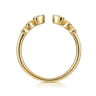 14K Yellow Gold Bezel Set Diamond Split Stackable Ring - 0.14 ct