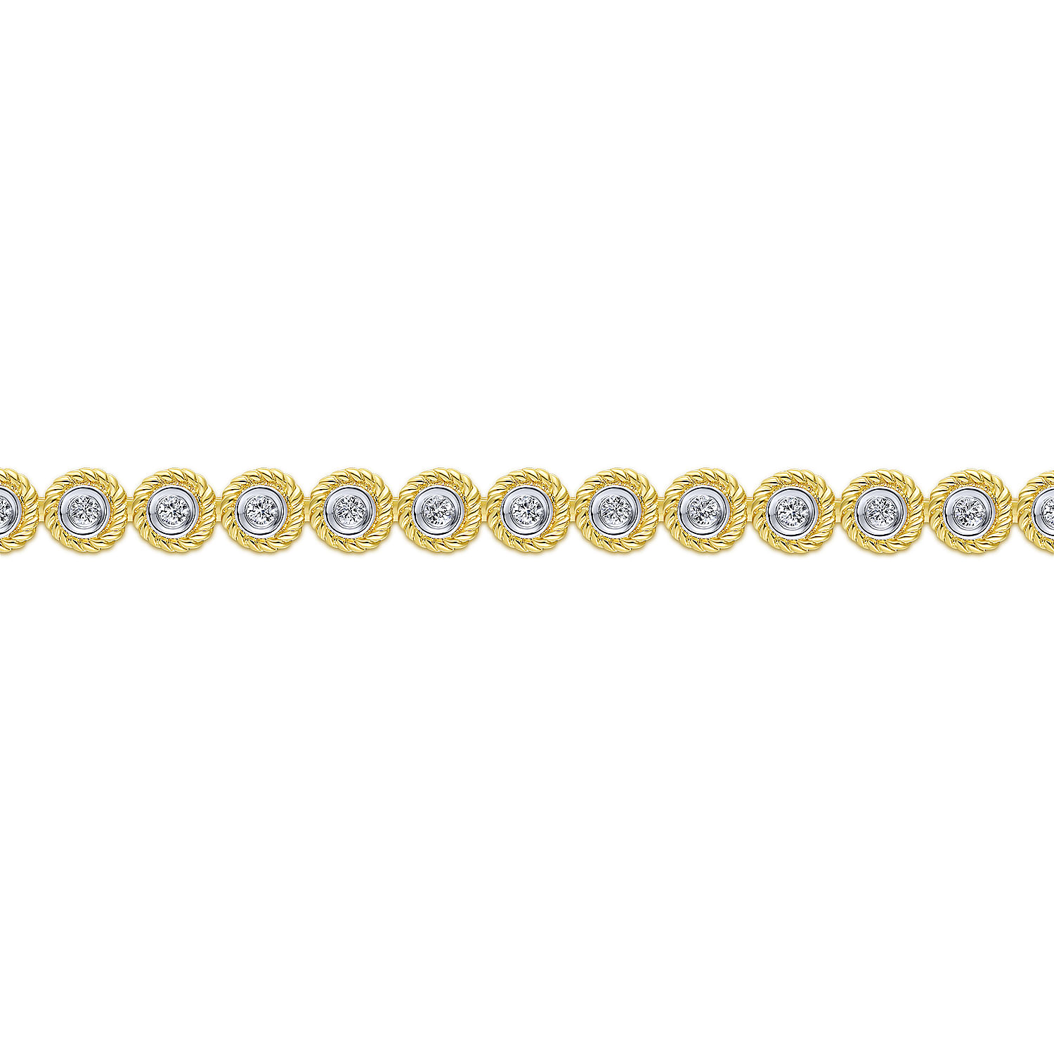 14K-Yellow-Gold-Bezel-Set-Diamond-Tennis-Bracelet-with-Twisted-Rope-Frame2