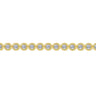 14K Yellow Gold Bezel Set Diamond Tennis Bracelet with Twisted Rope Frame - 0.7 ct