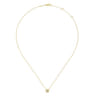 14K Yellow Gold Bezel Set Floral Diamond Pendant Necklace - 0.13 ct