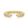 Open Ring Wedding Ring in 14k Yellow Gold with Pear Natural Diamond at Gabriel & Co.