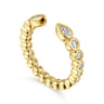 Open Ring Wedding Ring in 14k Yellow Gold with Pear Natural Diamond at Gabriel & Co.