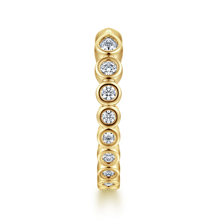 Open Ring Wedding Ring in 14k Yellow Gold with Pear Natural Diamond at Gabriel & Co. - Shot 4