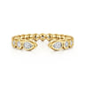 Open Ring Wedding Ring in 14k Yellow Gold with Pear Natural Diamond at Gabriel & Co.