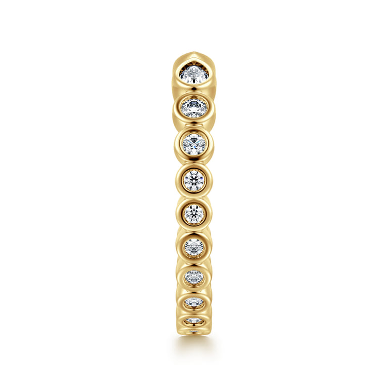 Open Ring Wedding Ring in 14k Yellow Gold with Pear Natural Diamond at Gabriel & Co. - Shot 4