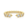 Open Ring Wedding Ring in 14k Yellow Gold with Pear Natural Diamond at Gabriel & Co.