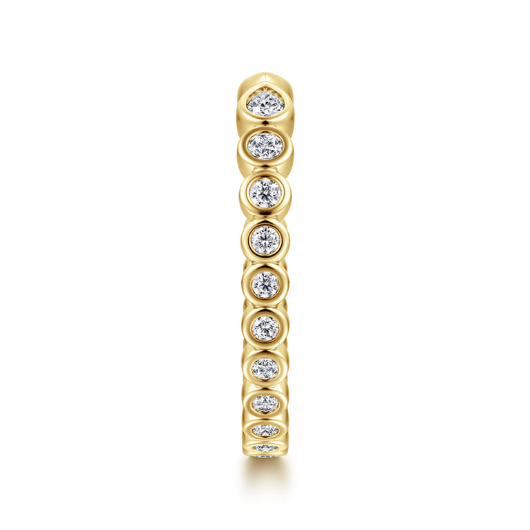 Open Ring Wedding Ring in 14k Yellow Gold with Pear Natural Diamond at Gabriel & Co. - Shot 4