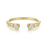 Open Ring Wedding Ring in 14k Yellow Gold with Round Natural Diamond at Gabriel & Co.