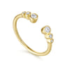 Open Ring Wedding Ring in 14k Yellow Gold with Round Natural Diamond at Gabriel & Co.