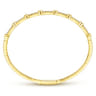14K Yellow Gold Bezel Station Diamond Bangle - 0.55 ct