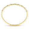 14K Yellow Gold Bezel Station Diamond Bangle - 0.6 ct