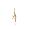 14K Yellow Gold Bird in Flight Diamond Pendant With Detachable Bail - 0.1 ct