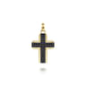 14K Yellow Gold Black Diamond Cross Pendant - 0.75 ct