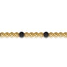 14K Yellow Gold Black Diamond and 6mm Yellow Gold Beaded Mens Bracelet - 2.5 ct