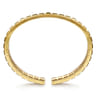 14K Yellow Gold Blue Sapphire Elongated Pyramid Bangle Bracelet