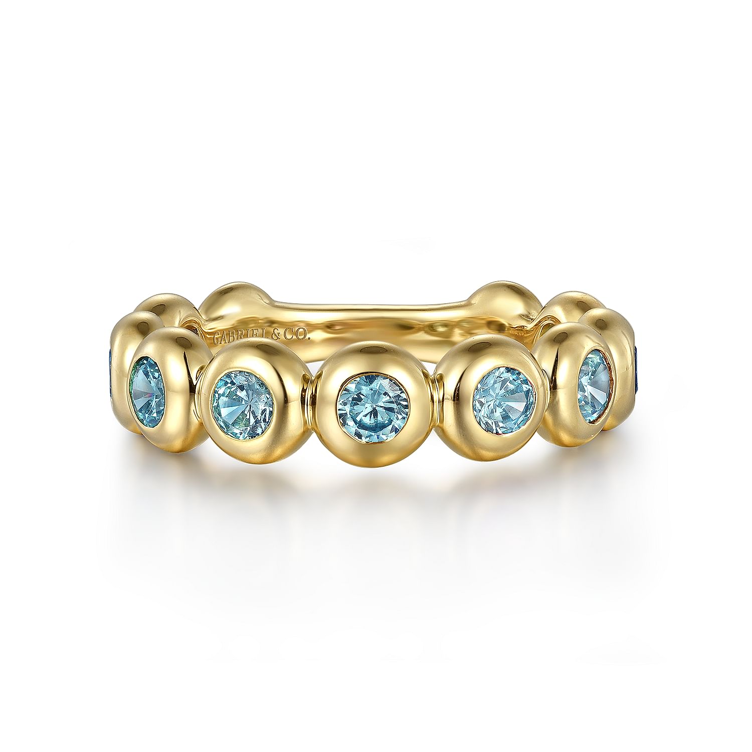 14kt Yellow gold blue topaz cheapest ring 4 grams