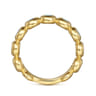 14K Yellow Gold Blue Topaz Ladies Ring