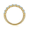 14K Yellow Gold Blue Topaz Stackable Ring
