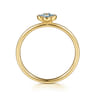 14K Yellow Gold Blue Topaz Stackable Ring
