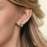 14K Yellow Gold Blue Topaz Stud Earrings