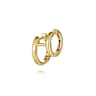 14K Yellow Gold Blue Topaz Stuggies Earrings