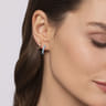 14K Yellow Gold Blue Topaz Stuggies Earrings
