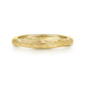14K Yellow Gold Brushed Textured Stackable Ring