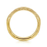 14K Yellow Gold Brushed Textured Stackable Ring