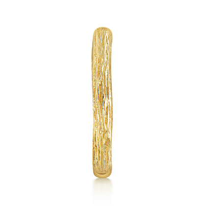 14K Yellow Gold Brushed Textured Stackable Ring