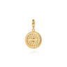 14K Yellow Gold Bujukan Amethyst Medallion Pendant With Detachable Bail