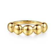 14K Yellow Gold Bujukan Ball Fashion Ring
