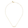 14K Yellow Gold Bujukan Ball Puffy Maquise Bar Necklace