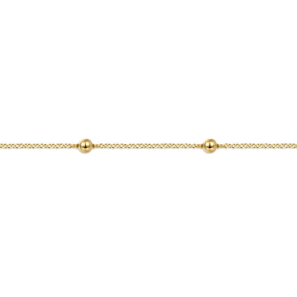 14K Yellow Gold Bujukan Ball Station Bracelet