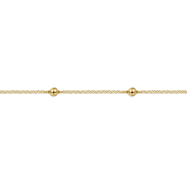 14K Yellow Gold Bujukan Ball Station Bracelet - Shot 2