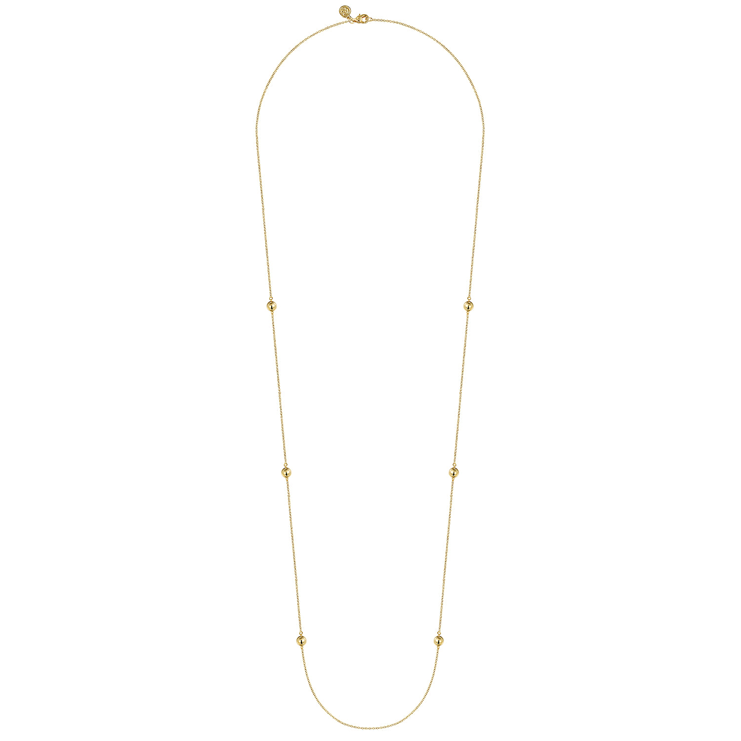 14K Yellow Gold Bujukan Ball Station Necklace - Shot 2