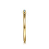 14K Yellow Gold Bujukan Ball and Blue Topaz Stackable Ring