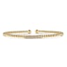 14K Yellow Gold Bujukan Bead Bangle with Diamonds - 0.13 ct
