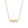 14K Yellow Gold Bujukan Bead Bar Necklace