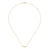 14K Yellow Gold Bujukan Bead Bar Necklace