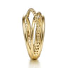 14K Yellow Gold Bujukan Bead Criss Cross Ring
