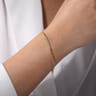 14K Yellow Gold Bujukan Bead Cuff Bracelet with Cluster Diamond Stations - 0.14 ct