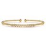 14K Yellow Gold Bujukan Bead Diamond Bangle - 0.14 ct