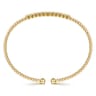 14K Yellow Gold Bujukan Bead Diamond Bangle - 0.14 ct