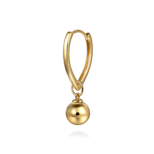 14K Yellow Gold Bujukan Bead Earring Charm
