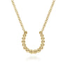 14K Yellow Gold Bujukan Bead Horseshoe Necklace