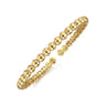 14K Yellow Gold Bujukan Bead Open Bangle