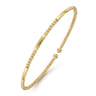 14K Yellow Gold Bujukan Bead Open Bangle