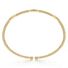 14K Yellow Gold Bujukan Bead Open Bangle